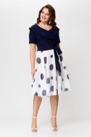 Платье 2827 синий Леди стиль классик